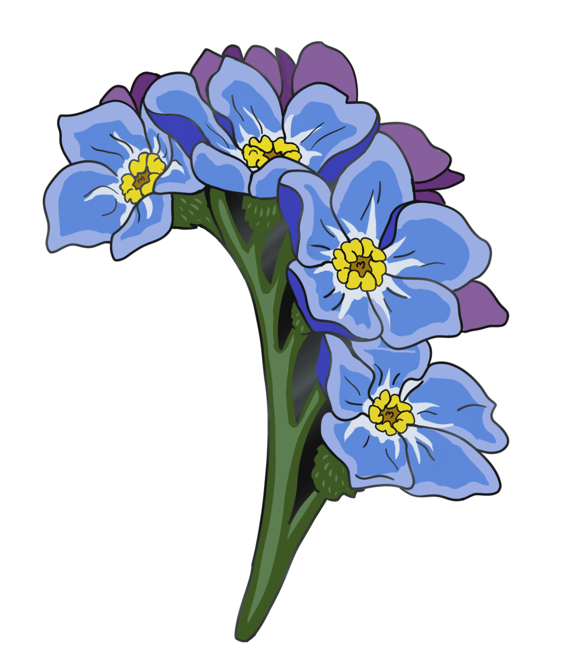 Forget-me-not charity pin