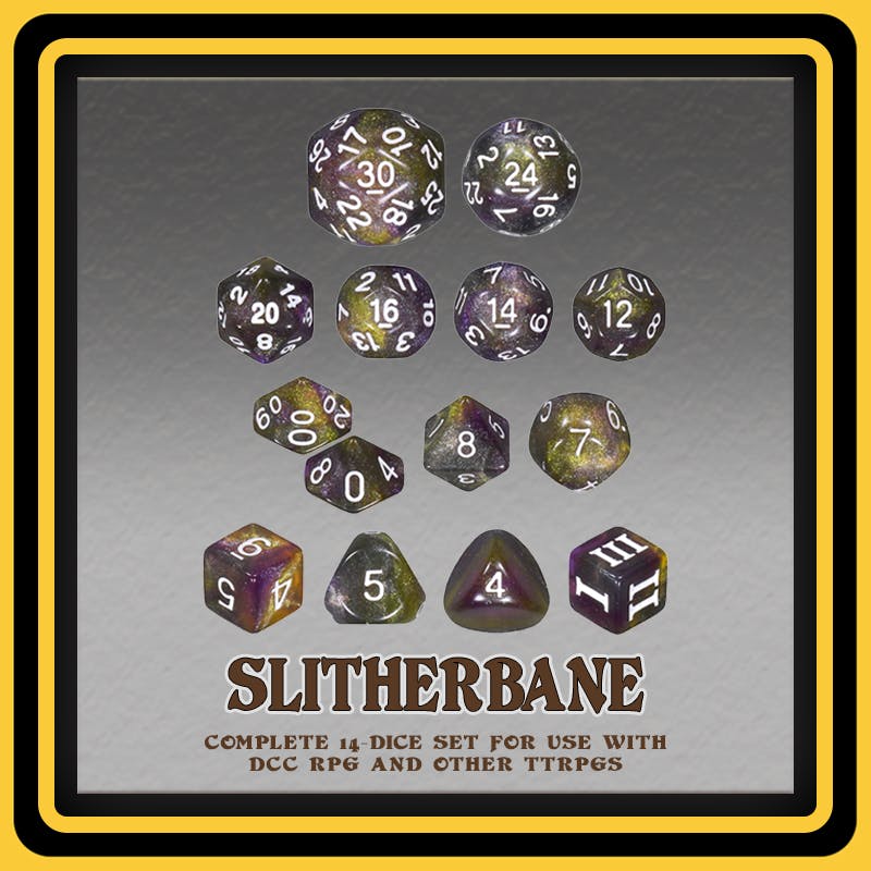 DCC Dice Set (14 Dice) - Slitherbane