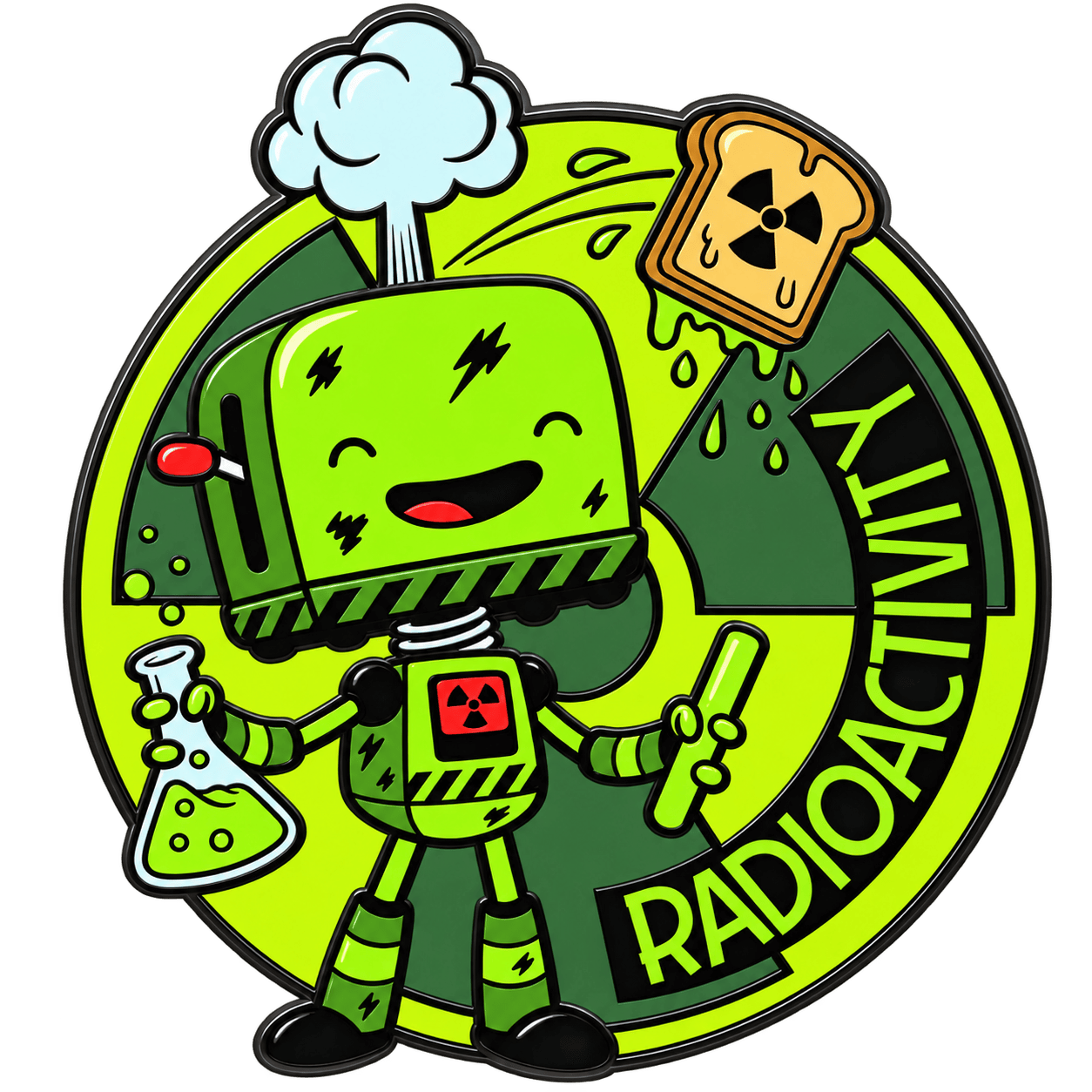 Single Enamel Pin#5: Radioactivity