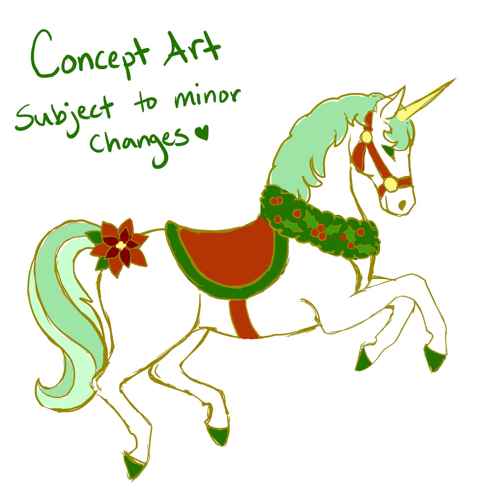 Christmas Unicorn Pin