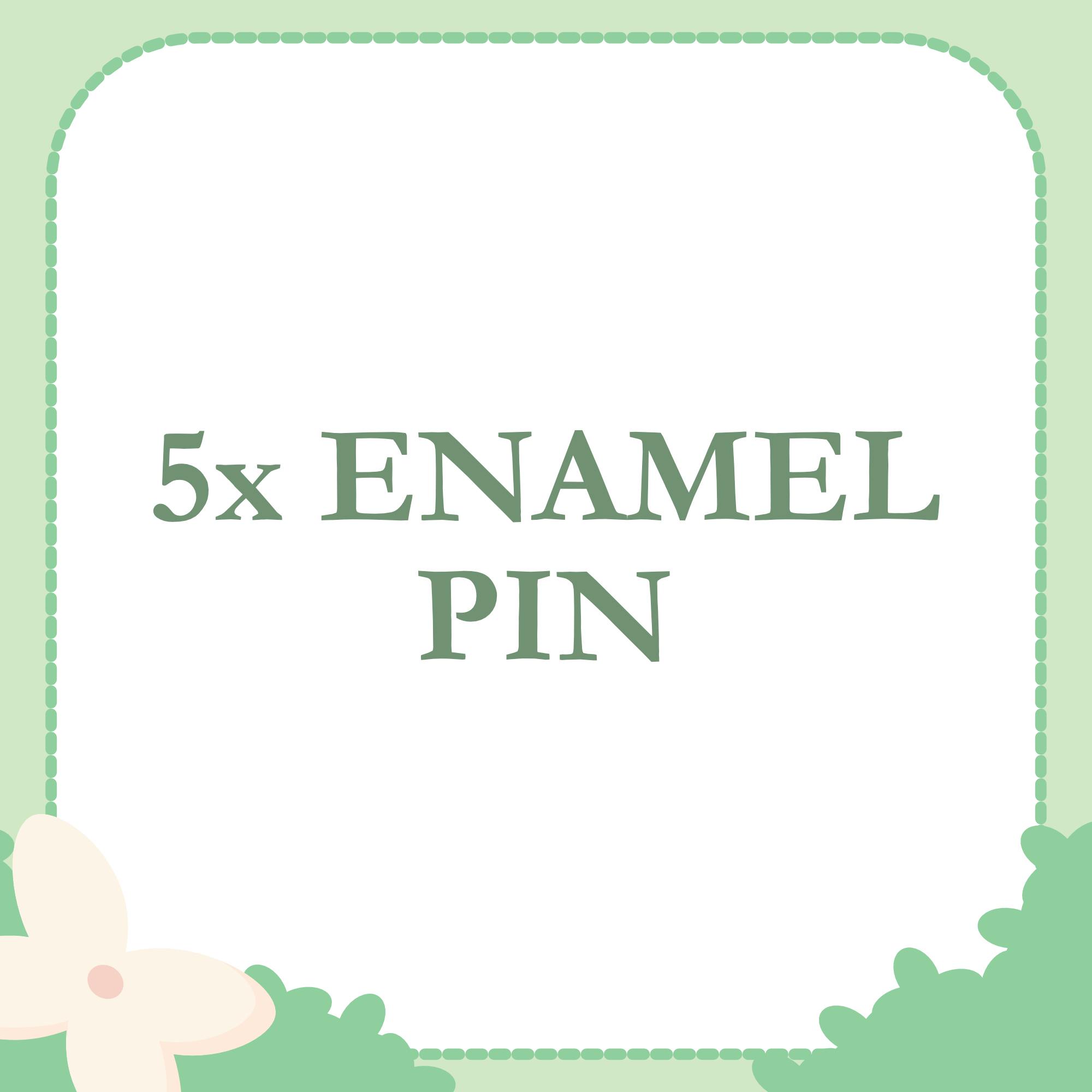 5x Enamel Pin