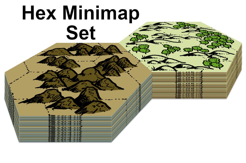 Set of Hex Minimap Tiles