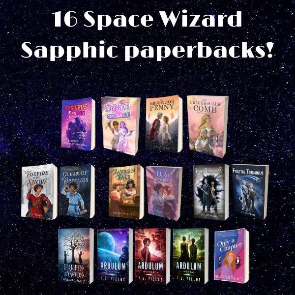Space Wizard Sapphic (F/F) paperback books!