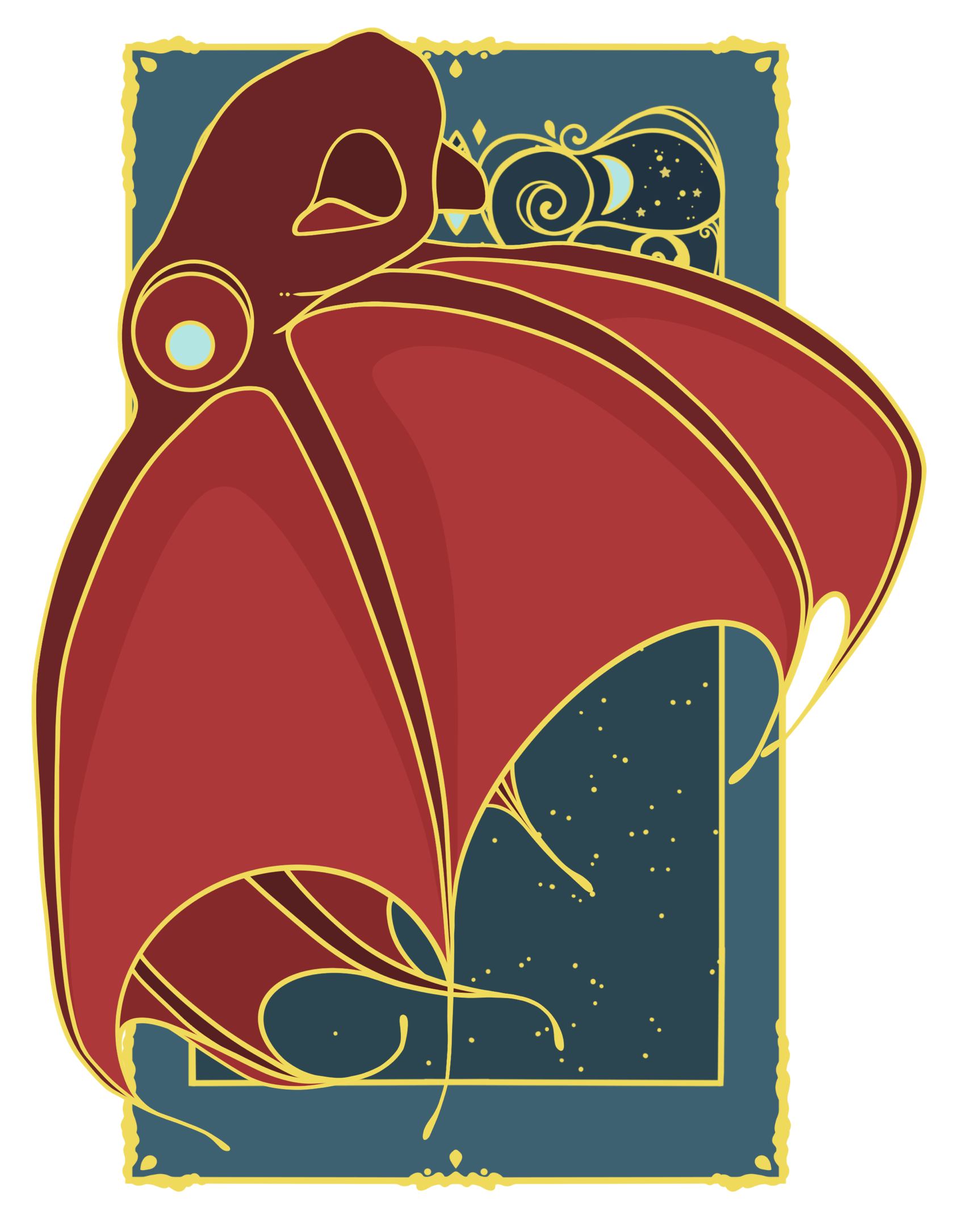 Vampire Squid Tarot Pin Bloodmoon Ed	