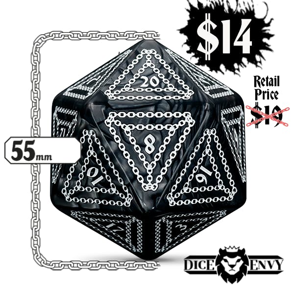 Chained Titan-Sized 55mm d20