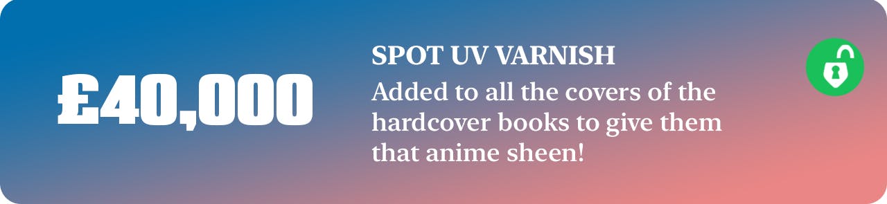 Spot UV added to all books