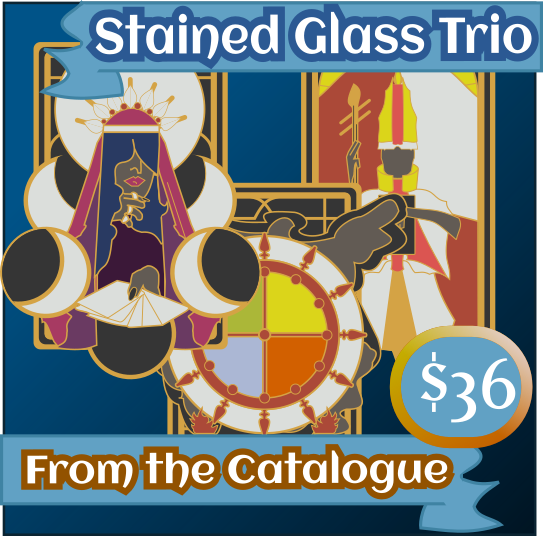 From the Catalogue | Stained Glass Pin Set