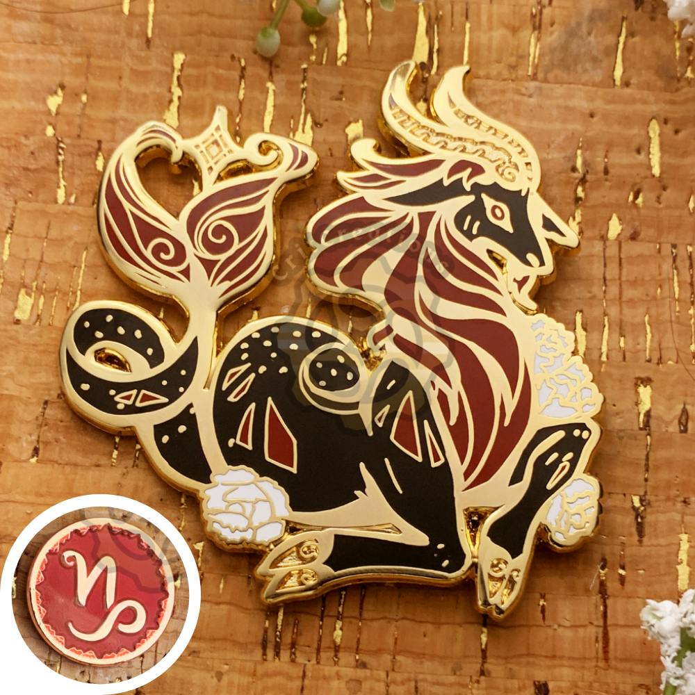 Celestial Coronation: Zodiac Jan Garnet Capricorn Set