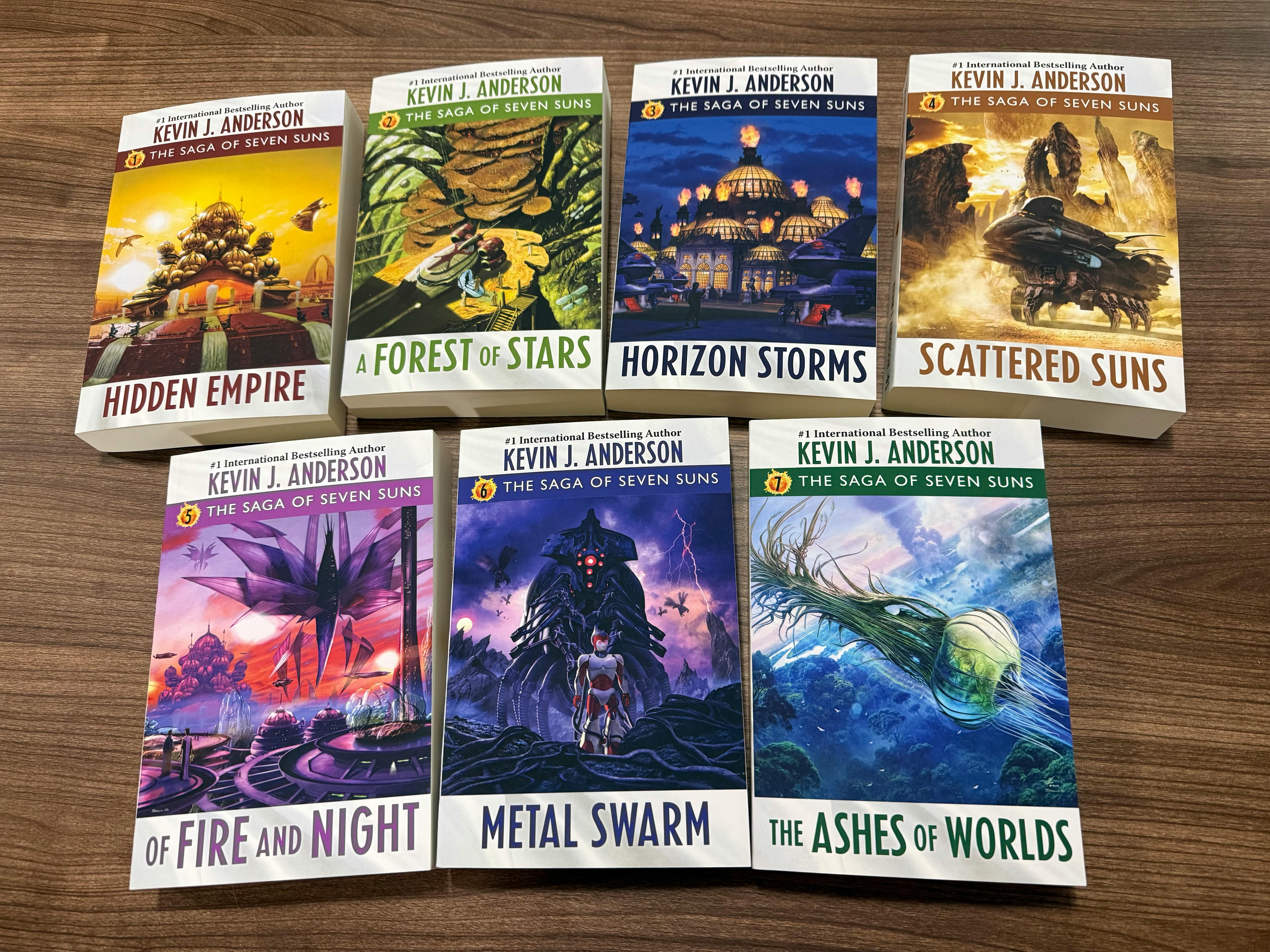 Saga of Seven Suns trade paperbacks, core 7-novel series