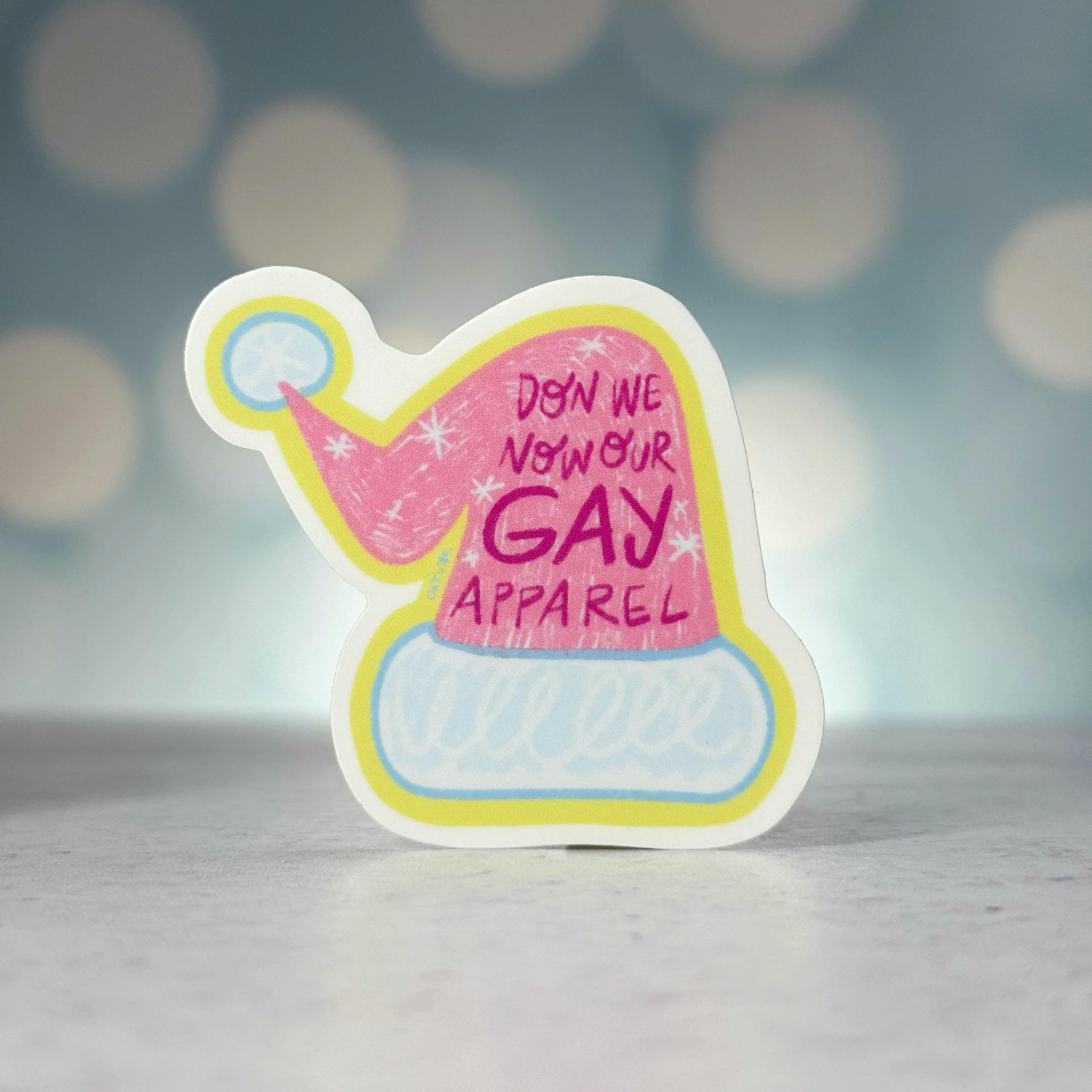 Gay Apparel Hat Sticker