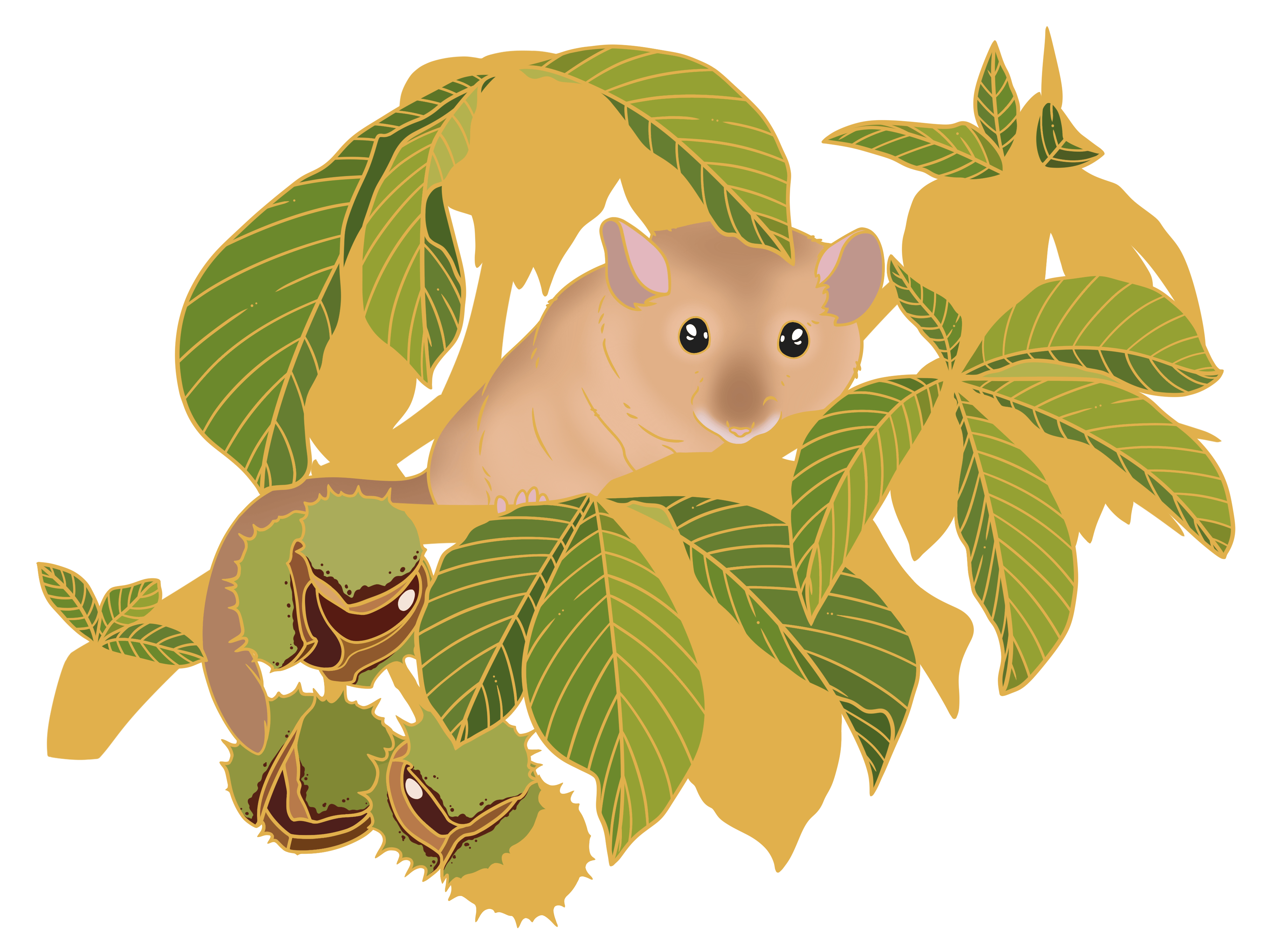 Dormouse Branch Pin	