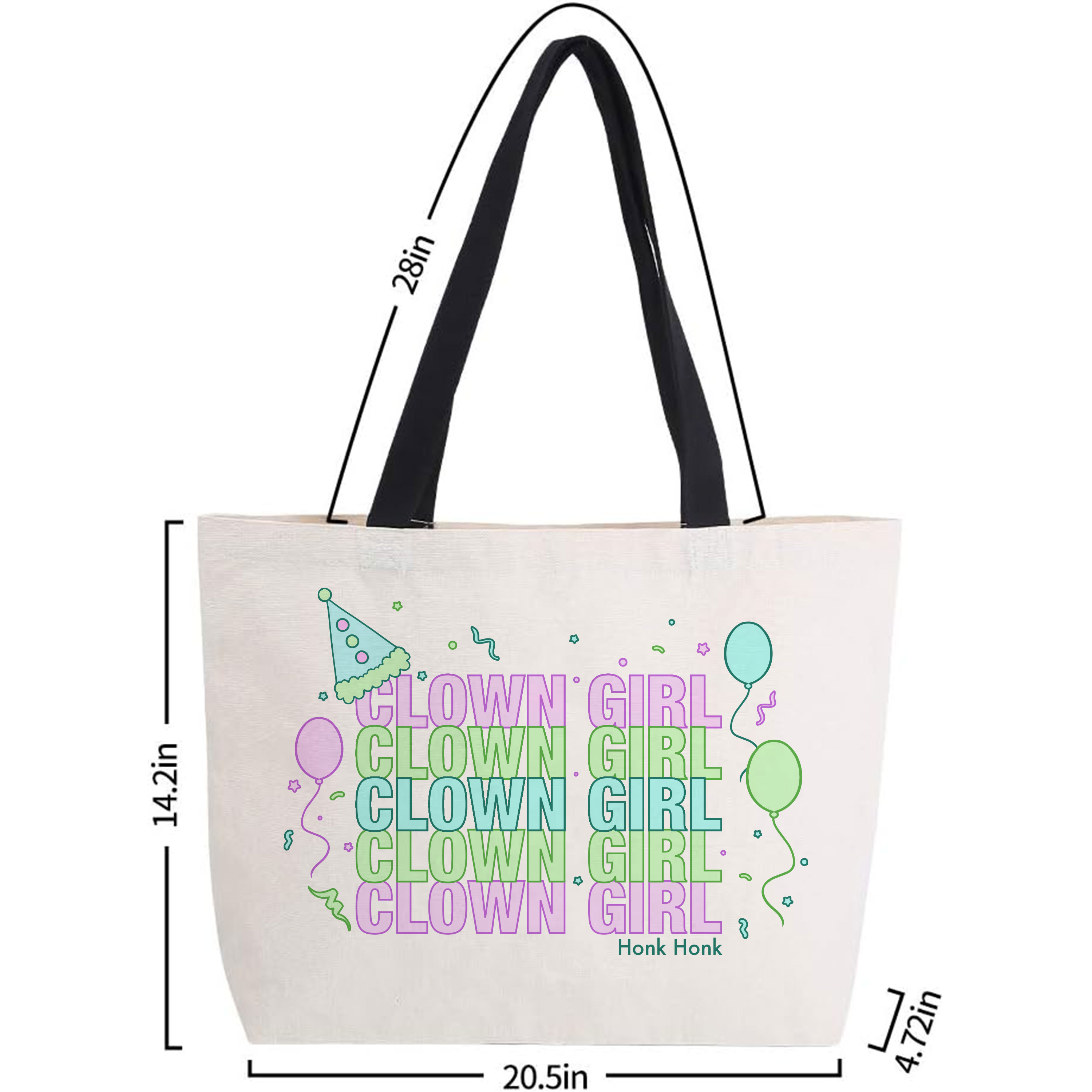 Clown Girl Repeat Tote bag 