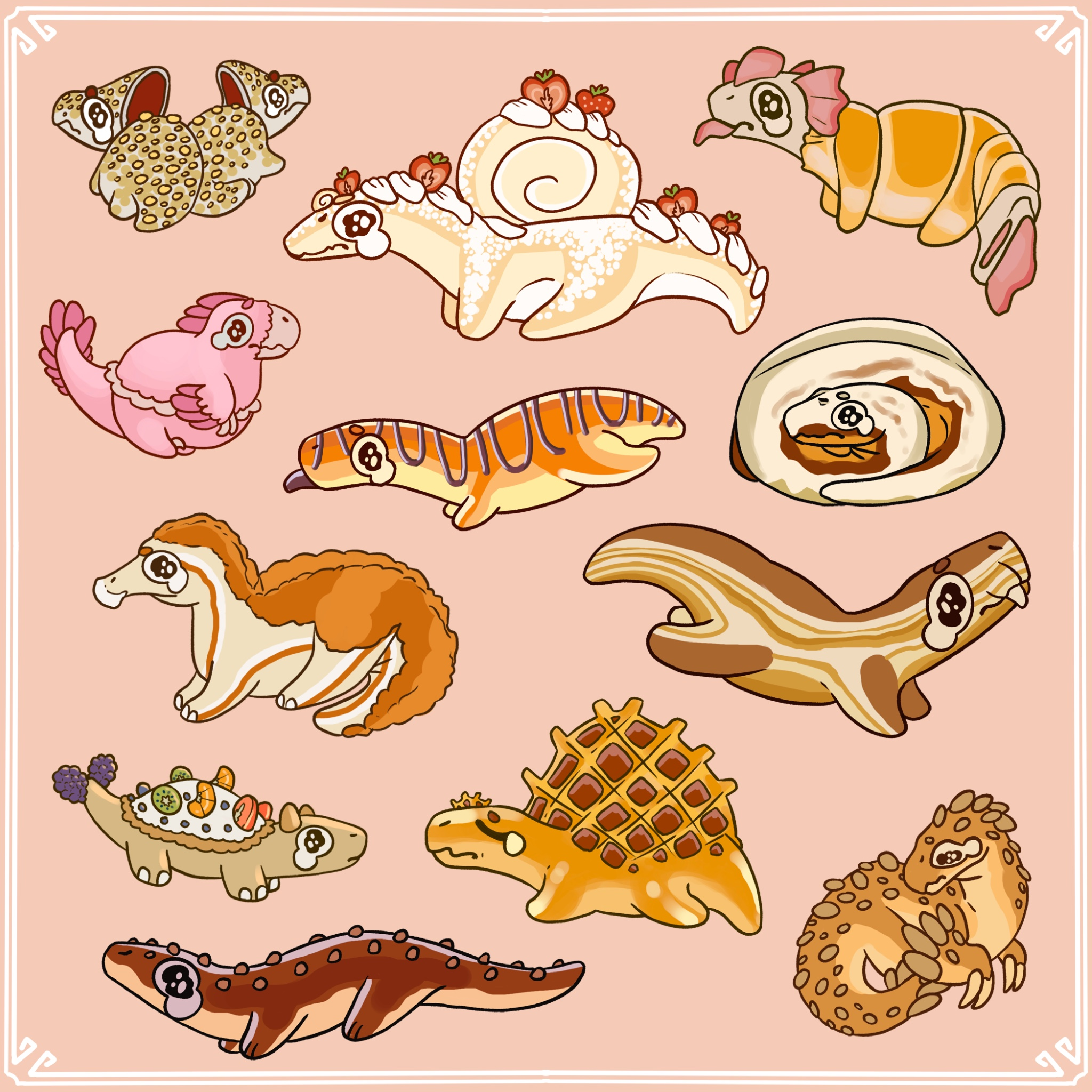 Dinos sticker sheet