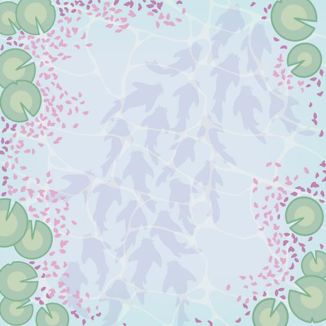 Koi Pond Sticky Notes - No Grid	