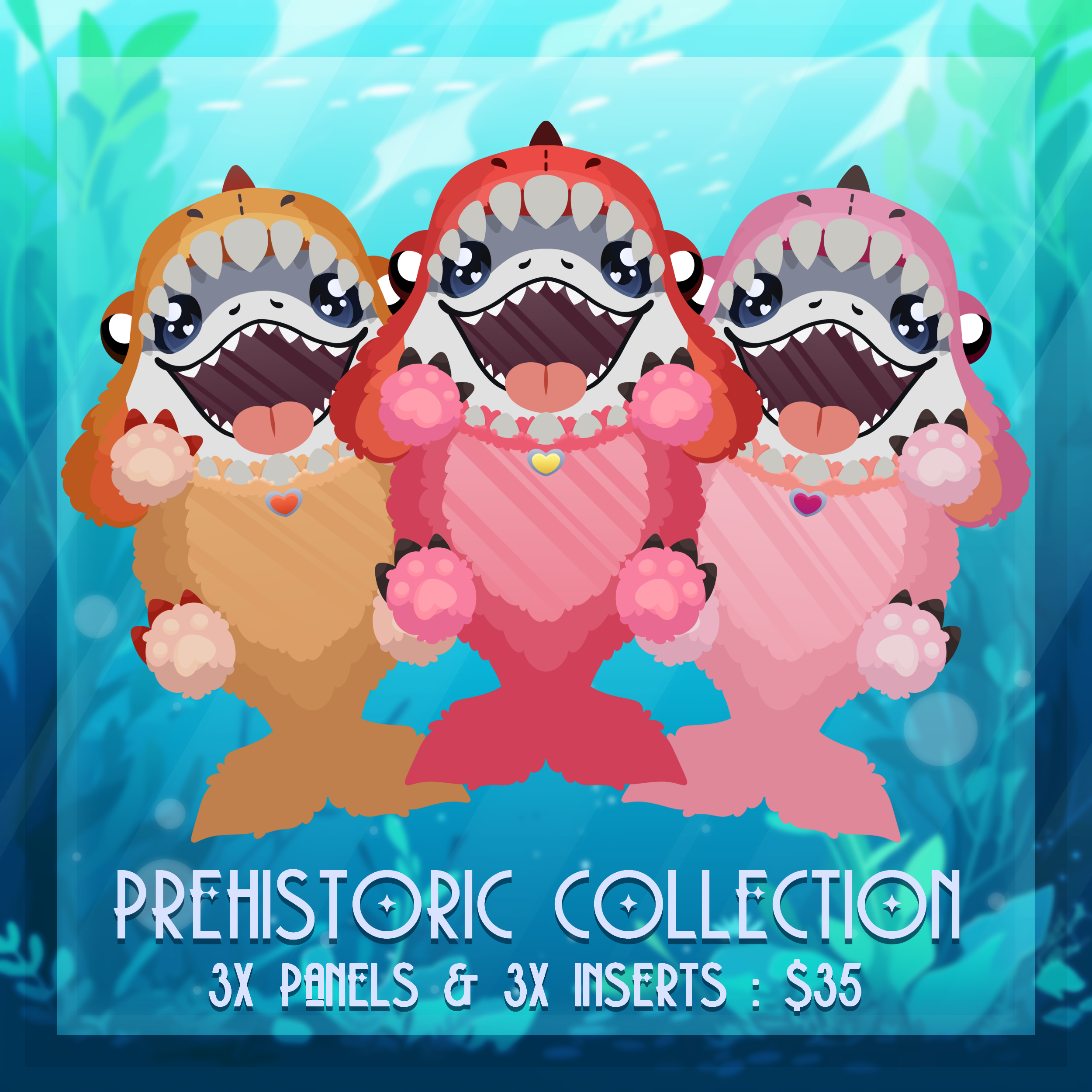 🦖 [BUNDLE] 🦴 Prehistoric Collection ; 3 Panels & Inserts ! 🦖