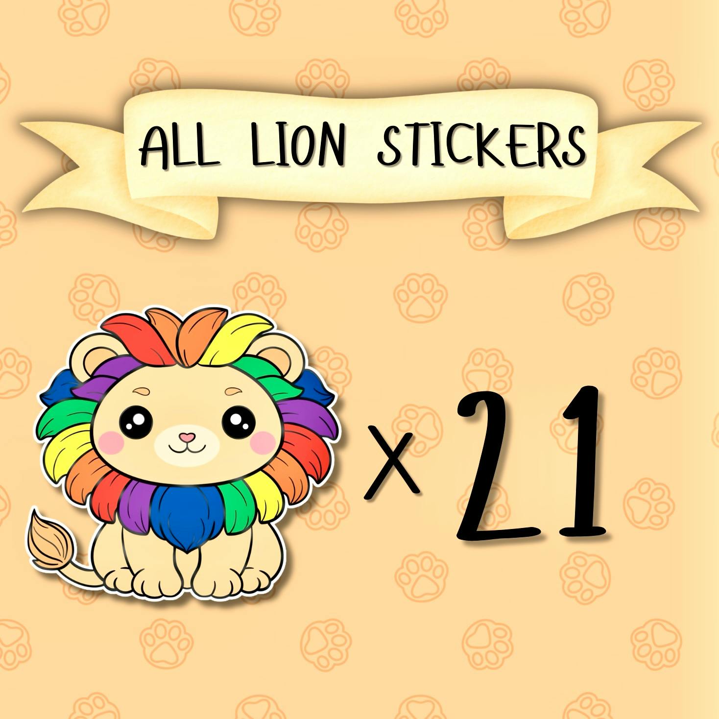 Full Spectrum Stickers - Complete Lion Set