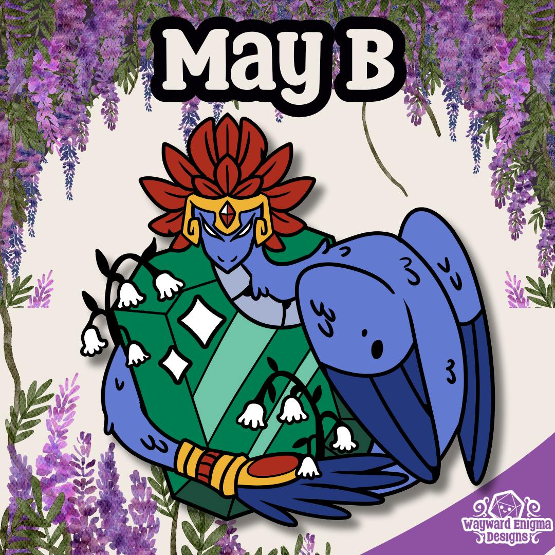 May B - Birthstone Beast Enamel Pin
