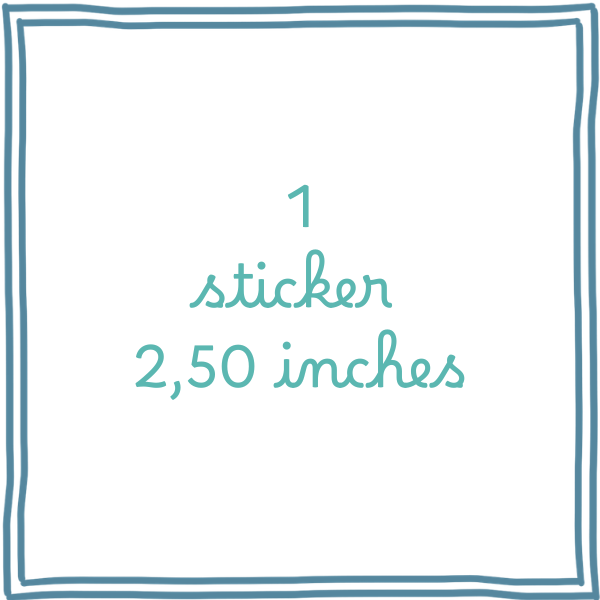 1 Sticker 2,50 inches