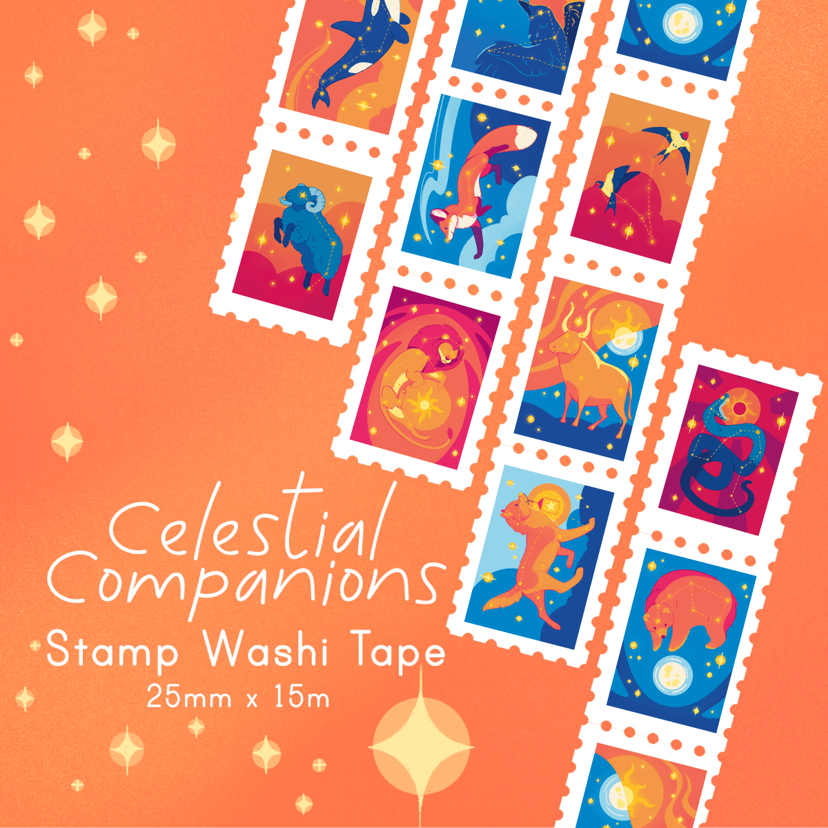 Celestial Companions Stamp Washi Tape