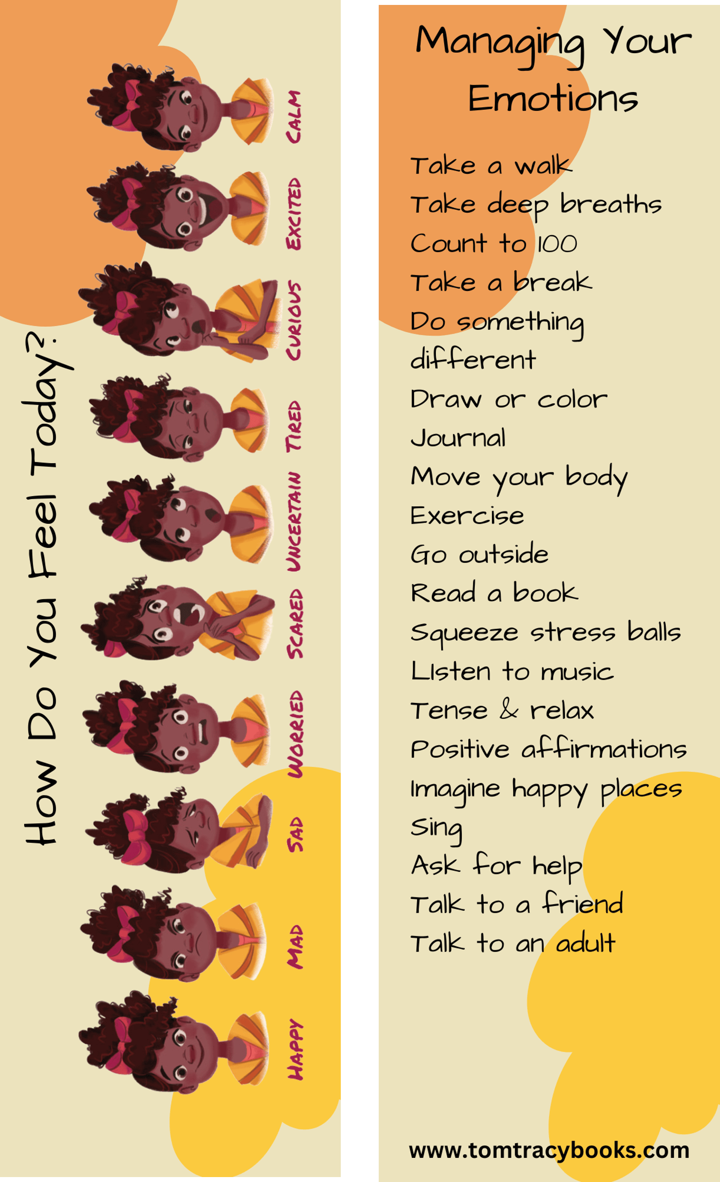 Feelings & Coping Skills Bookmark