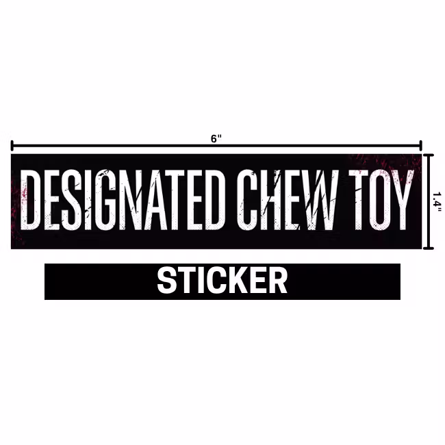 Designated Chew Toy Sticker