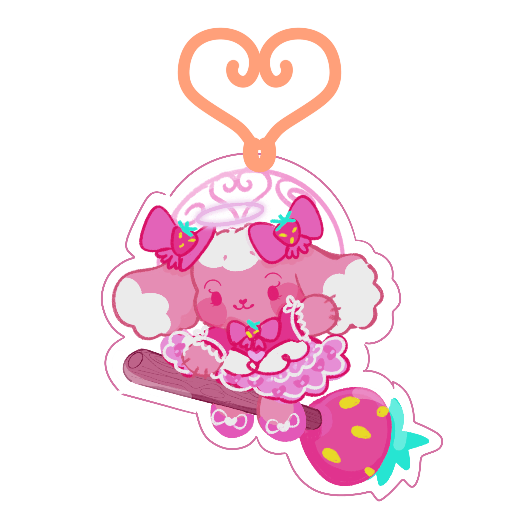 Magical Honeybun Sparkly Acrylic Charm