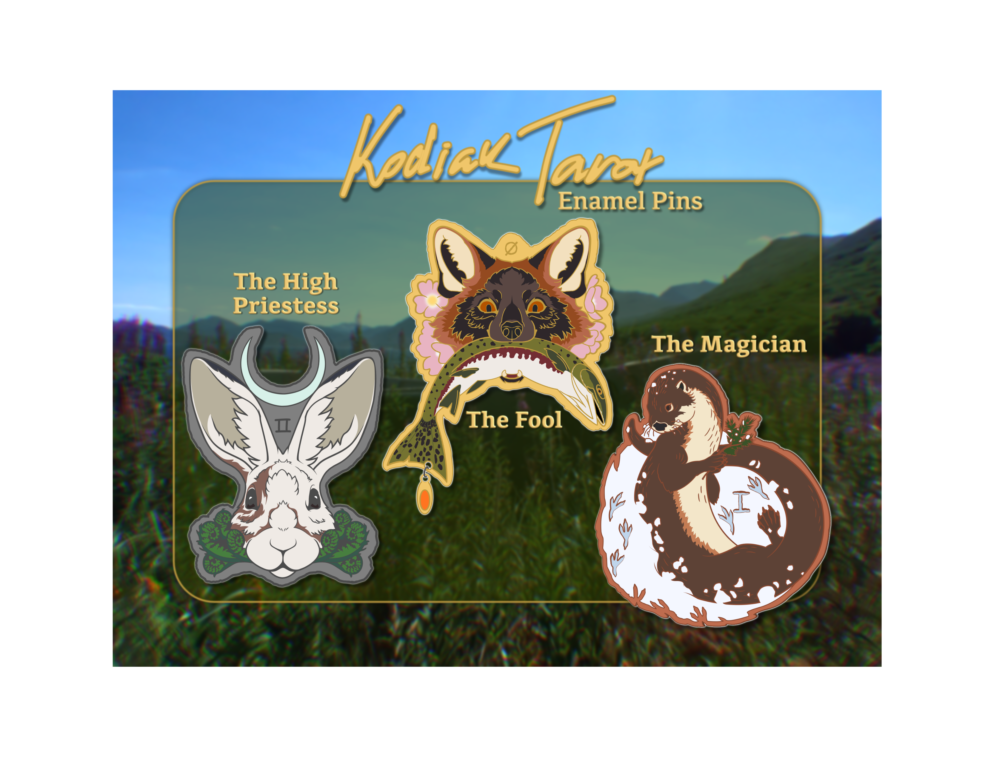 Kodiak Tarot Pins
