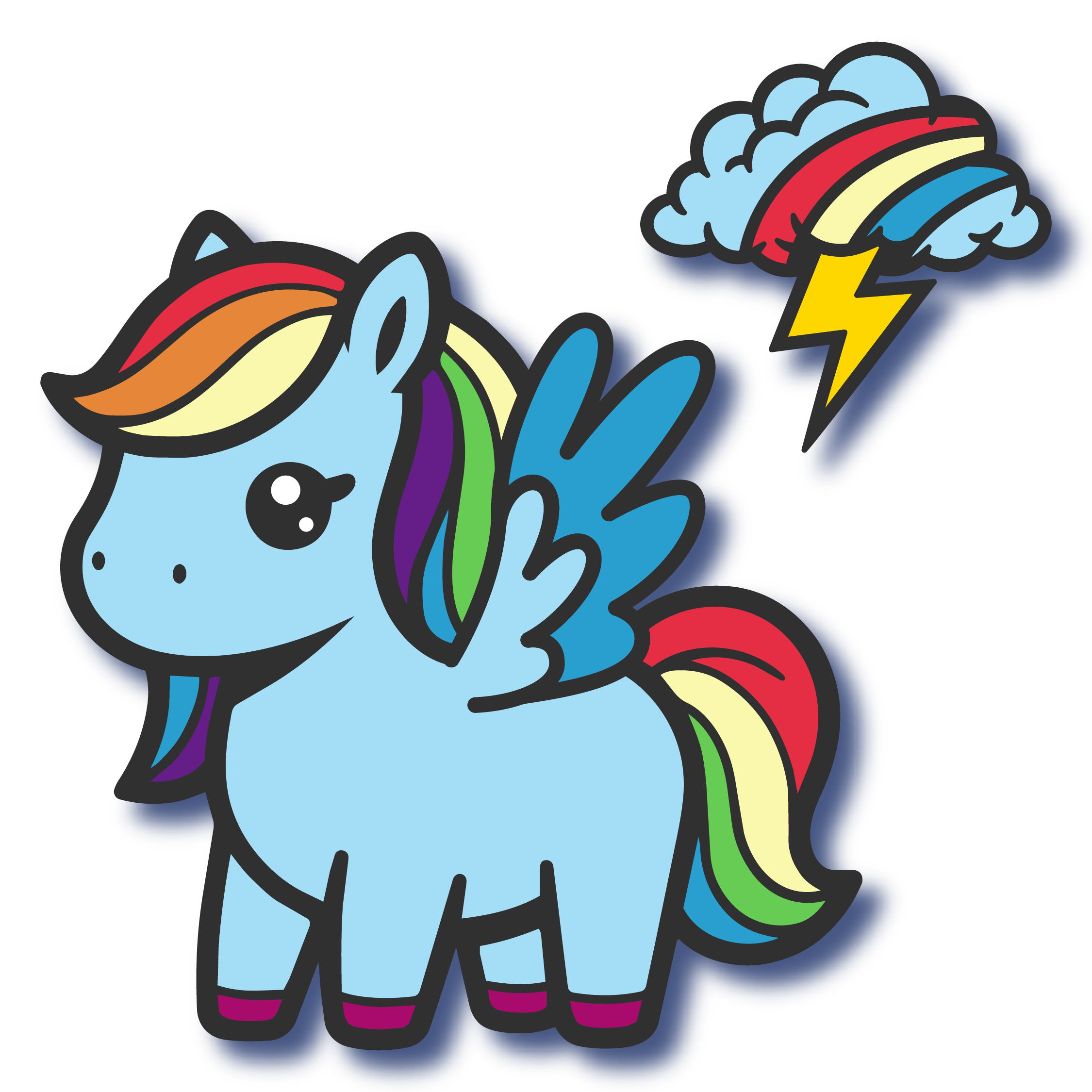 Rainbow Racer & Mini Thunder Pin