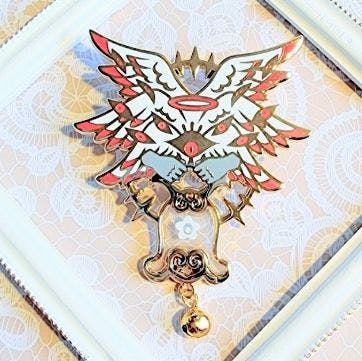 Red Angel Bells Pin