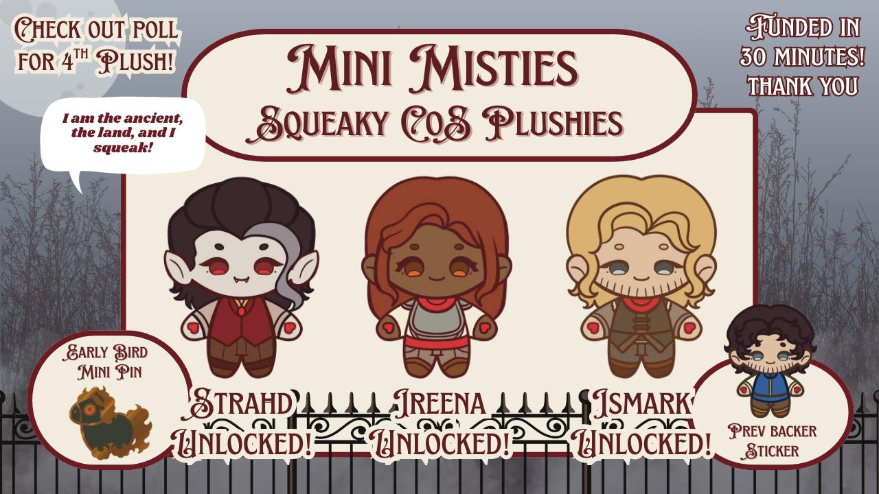 Mini Misties: Squeaky CoS Plushies