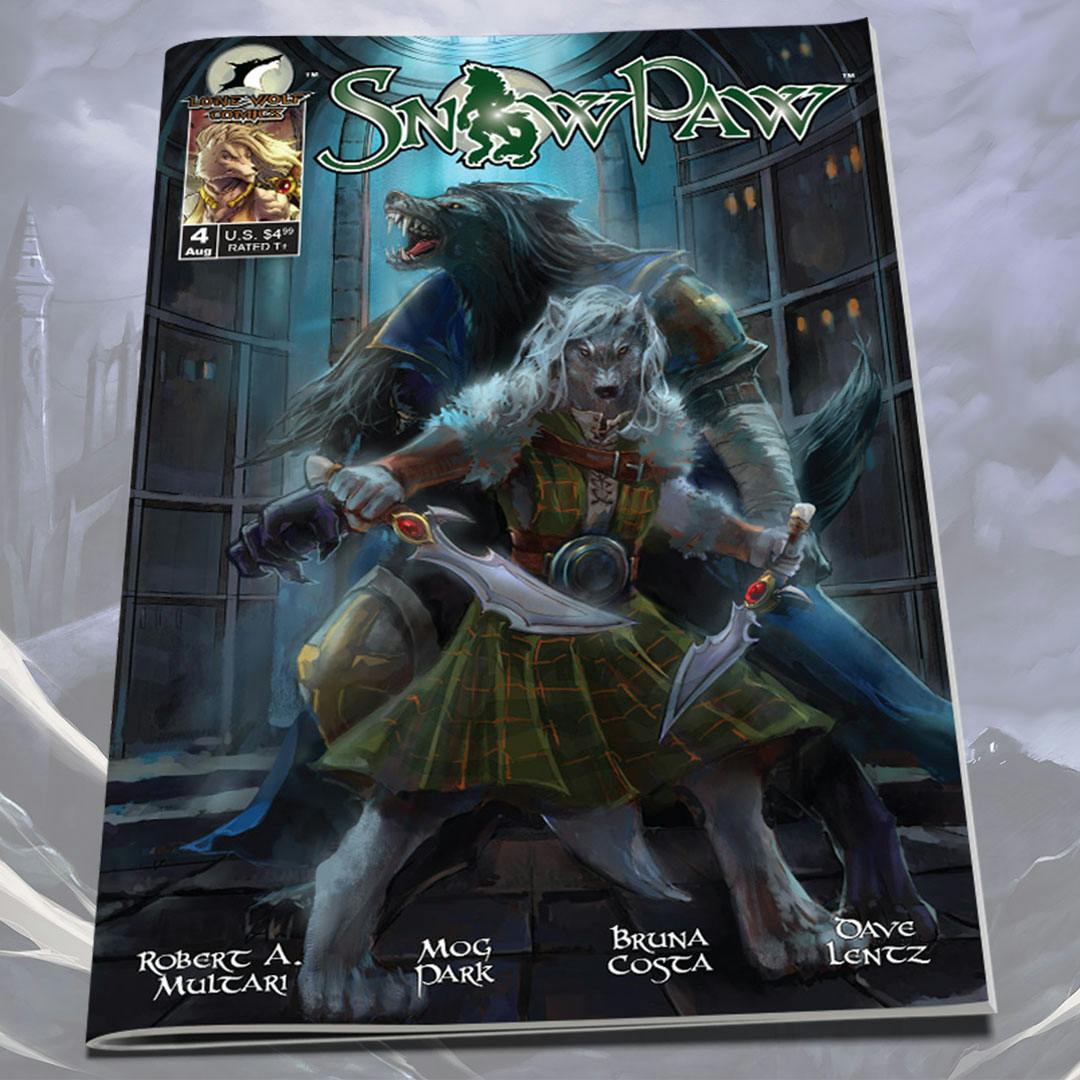 Snow Paw #4 Print Standard Cover By Mog Park