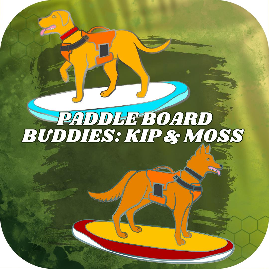 Detection Dogs: Paddle Board Buddies Pin Set (Kip & Moss)