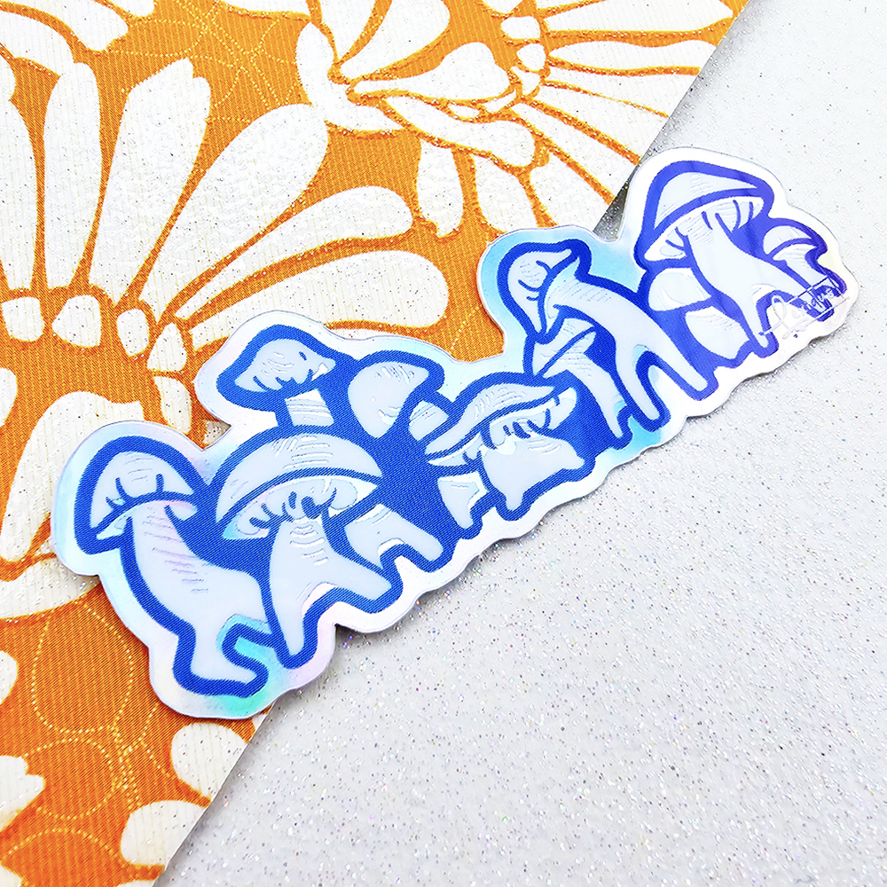 "Baby Shroomie Trail" - Holographic Sticker