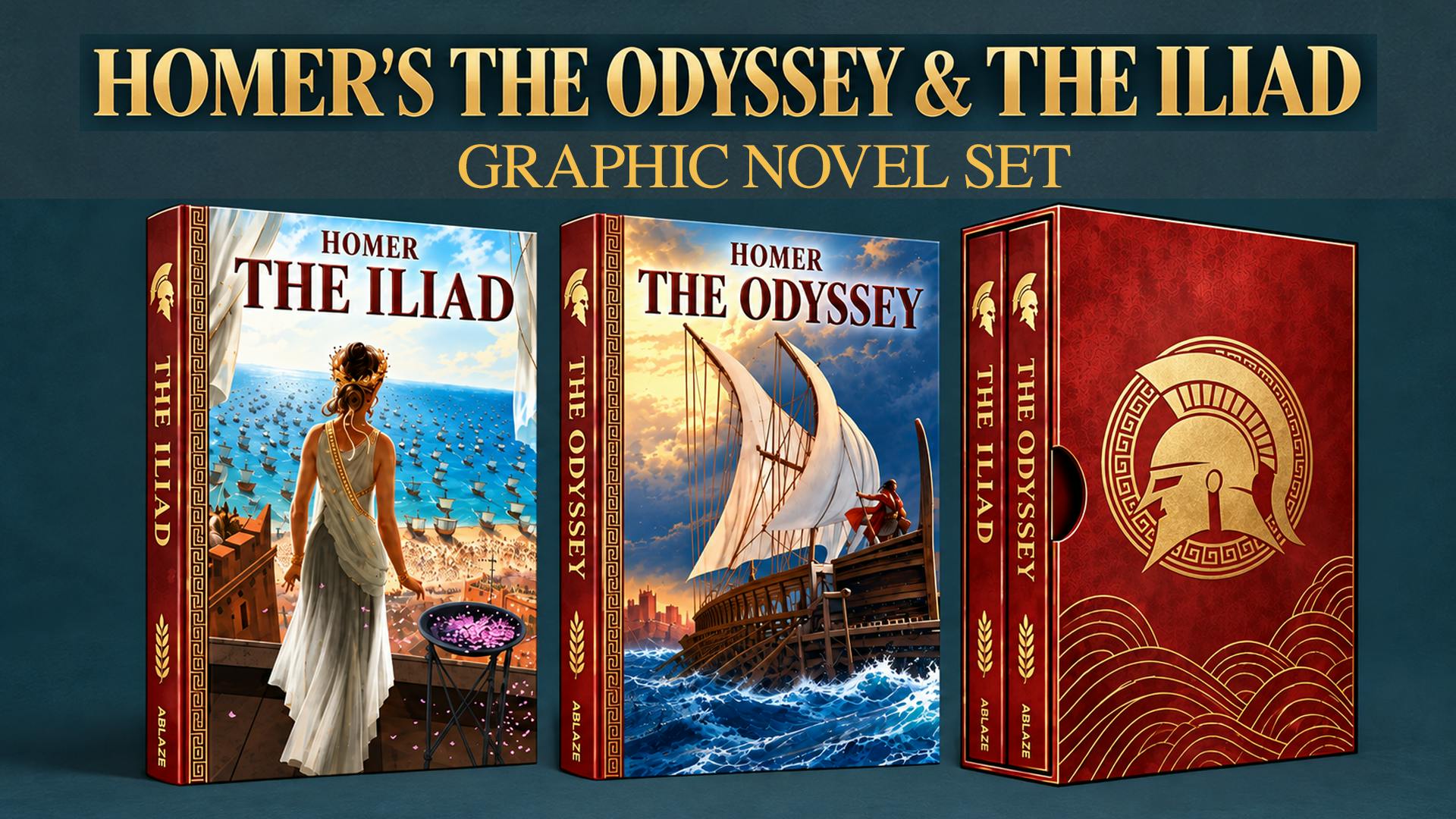 HOMER'S THE ODYSSEY & THE ILIAD GRAPHIC NOVEL SET