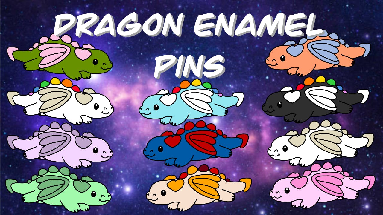 Dragon enamel pins - BackerKit