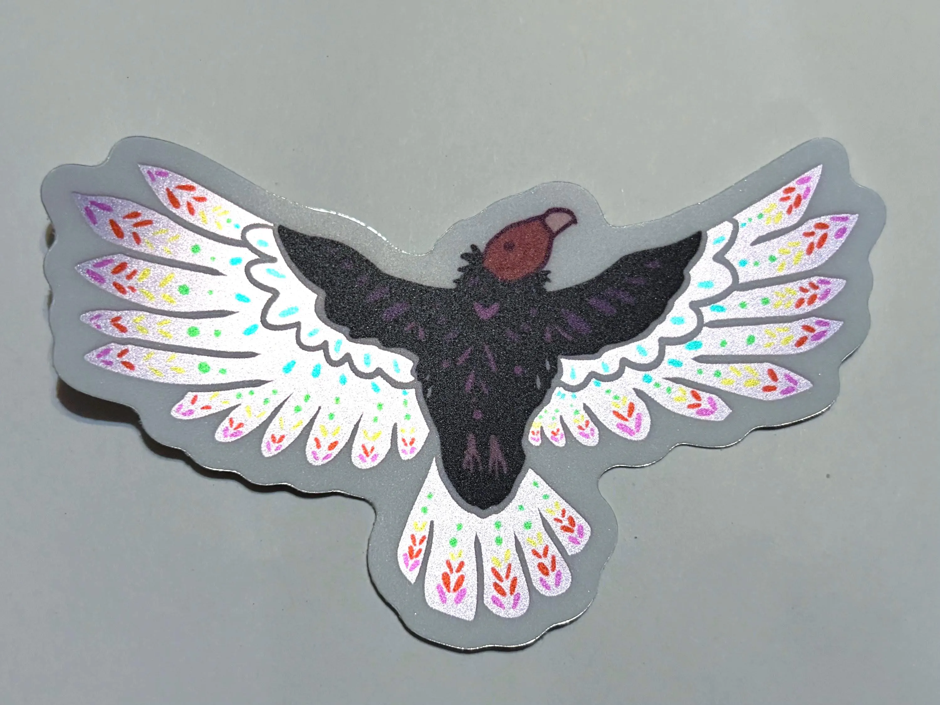 turkey vulture holographic stickers