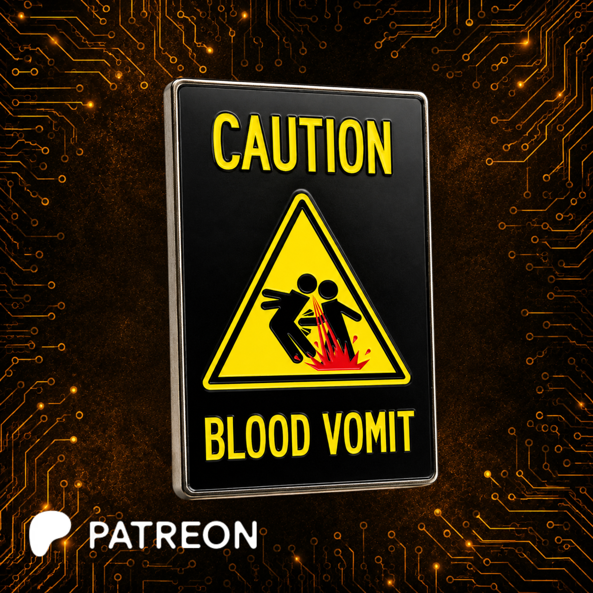 Blood Vomit Enamel Pin