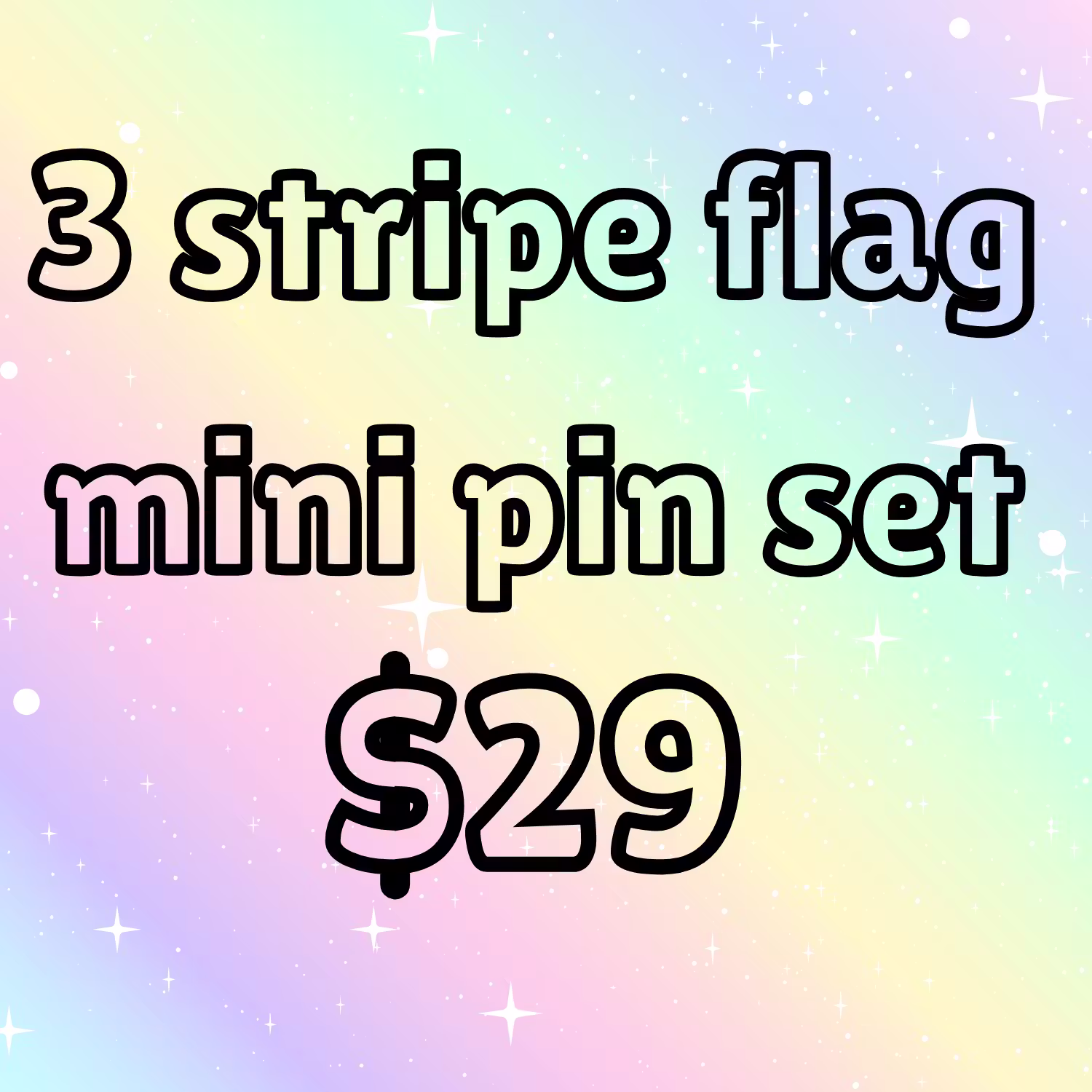 3 Stripe Flag Pin Set