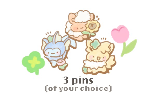 ✿ THREE PINS ✿