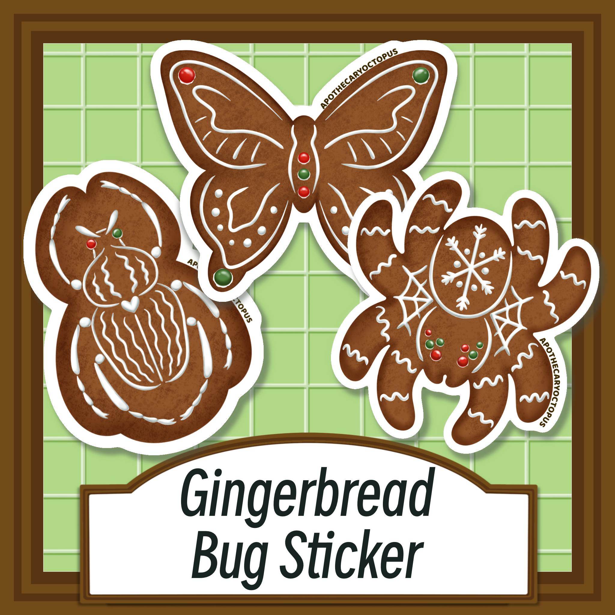Gingerbread Bug Stickers