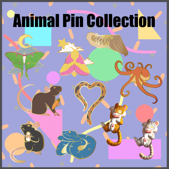Animal pin collection bundle