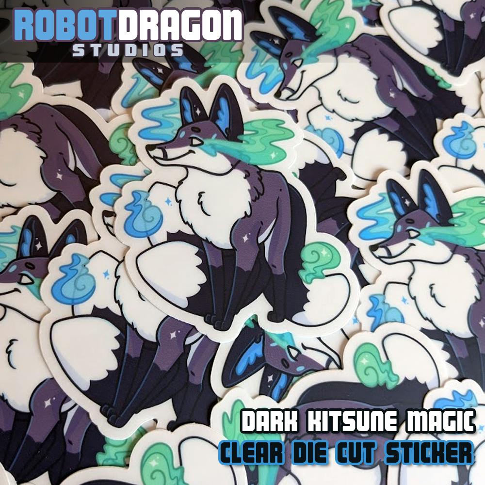 Dark Kitsune Magic Sticker