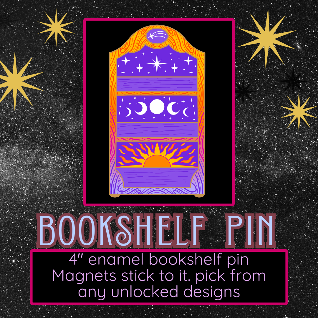 Bookshelf pin