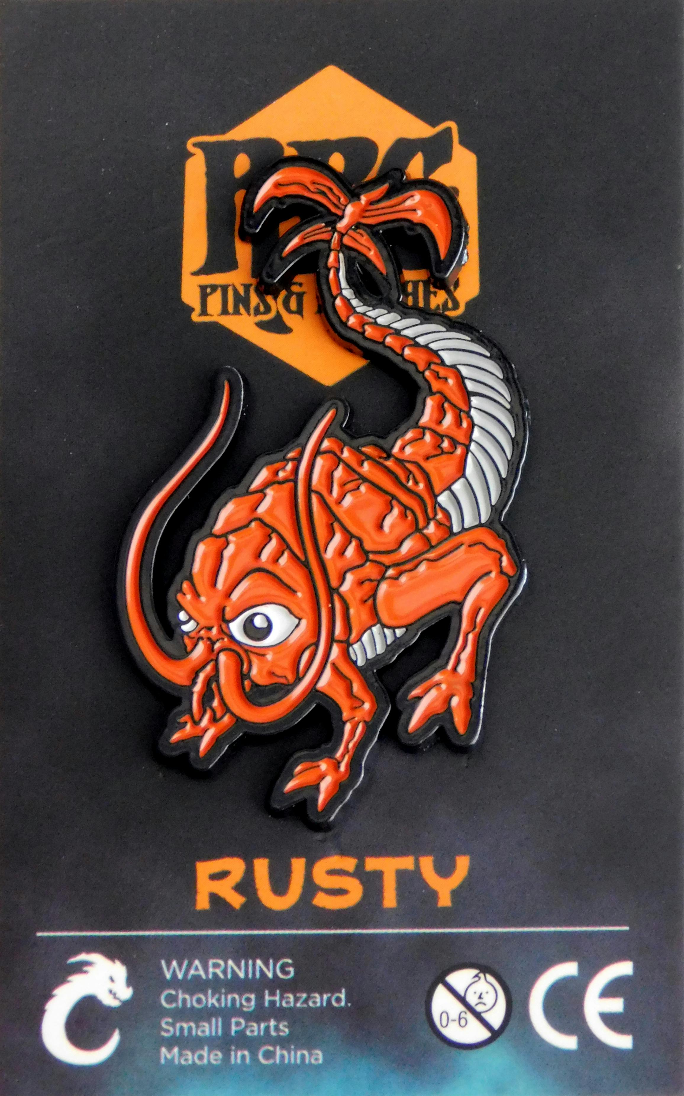 Rusty enamel pin