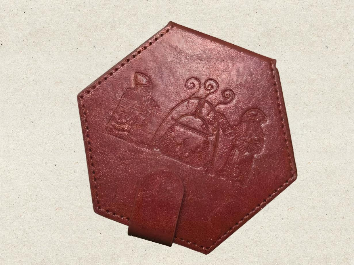 Hexagon Leather Dice Vault