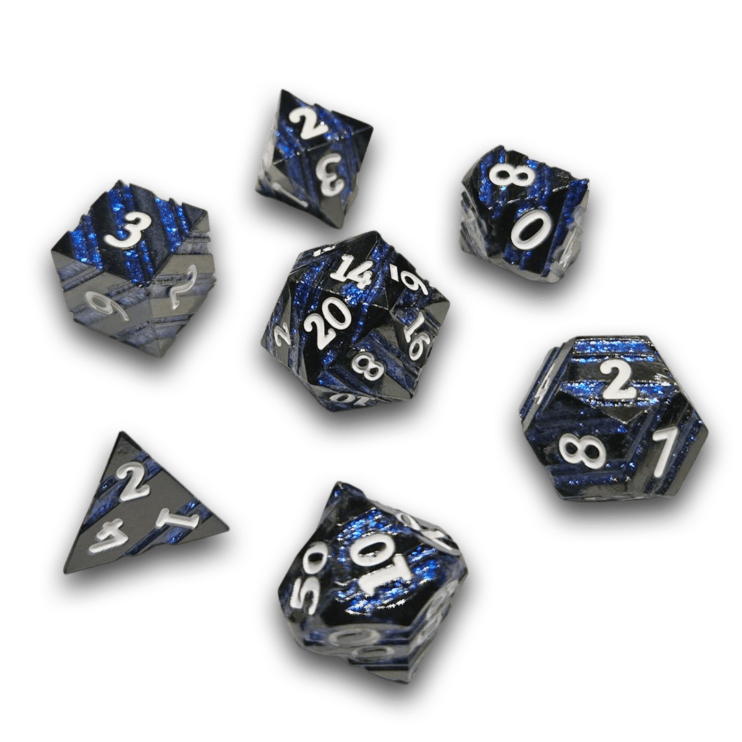 'Bulkhead Navy' Metal Dice Set