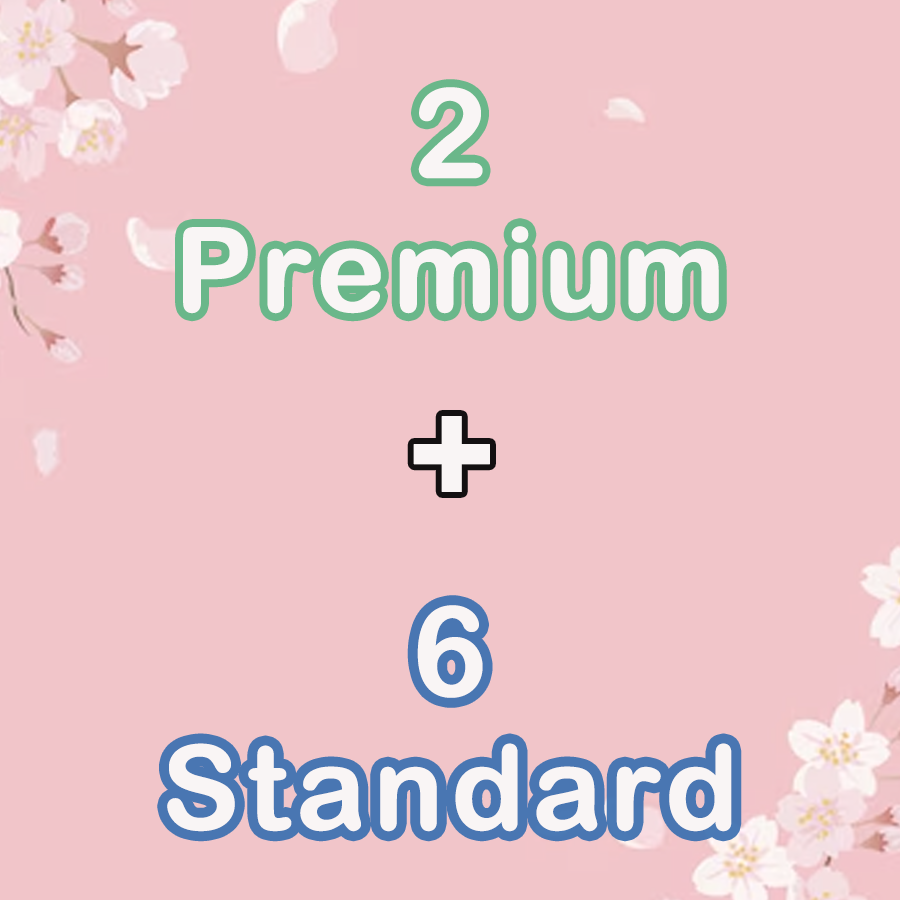2 Premium + 6 Standard
