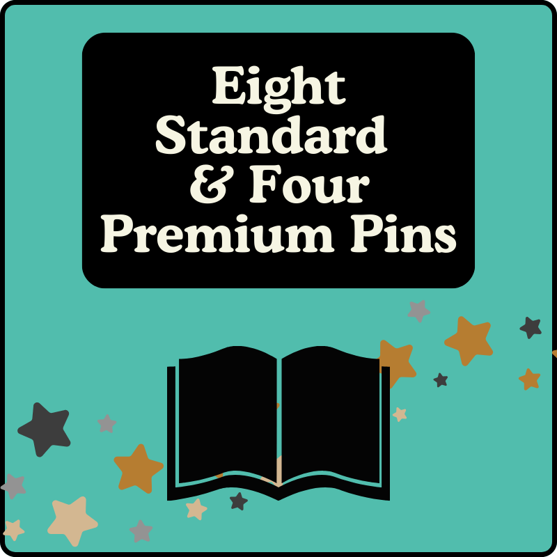 Eight Standard & Four Premium Pins
