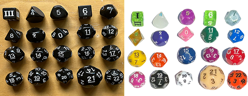 Laverna's Ring - Dice Chain D3 to D22 (20 dice set) + 2 Castle Whiterock 1 page PDF encounters