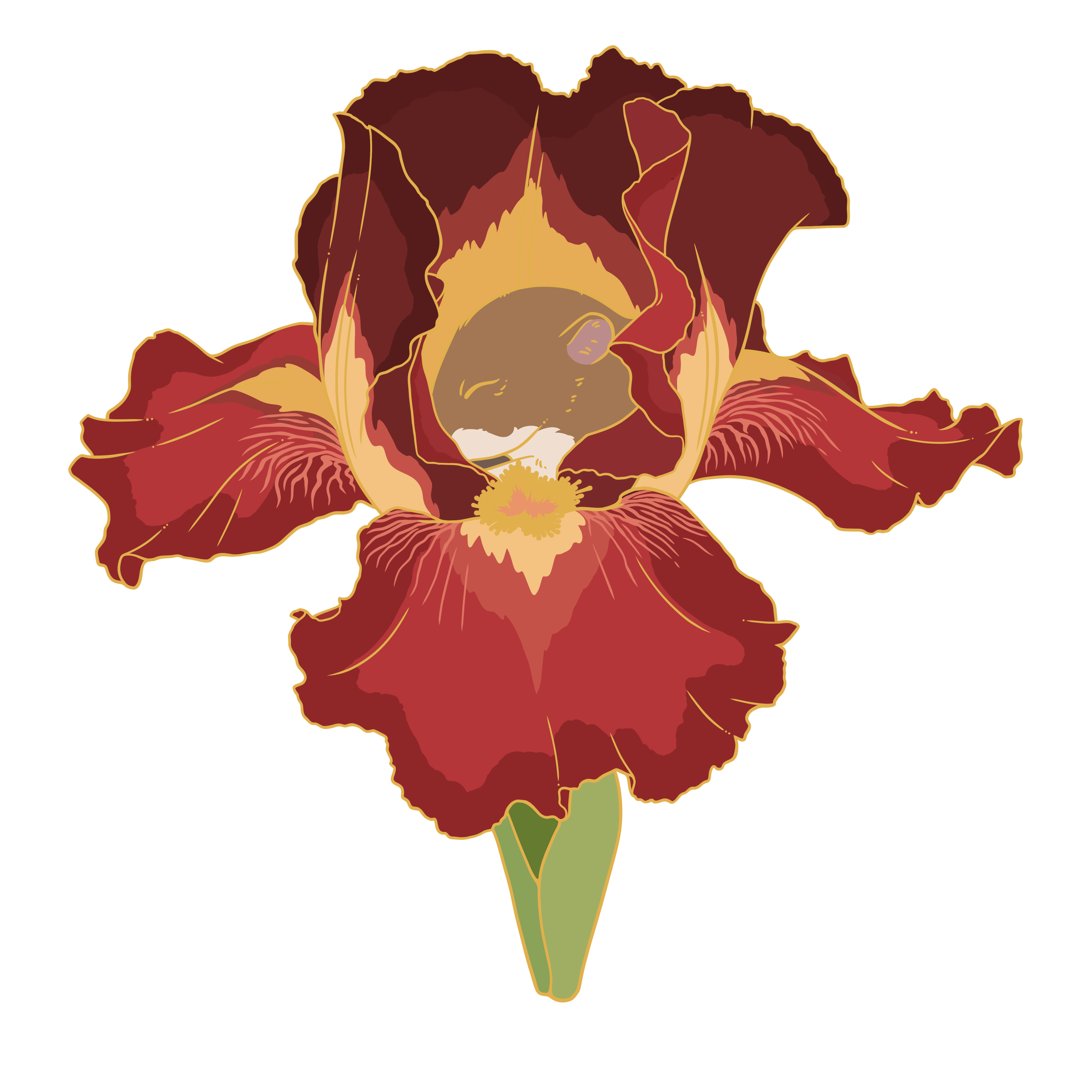 Sleeping Harvest Mouse (Red) Large Pin	